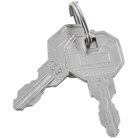 GLOBAL INDUSTRIAL Replacement Keys For Outer Door of Narcotics Cabinet 436953, 2pcs Key# 159 RP9909